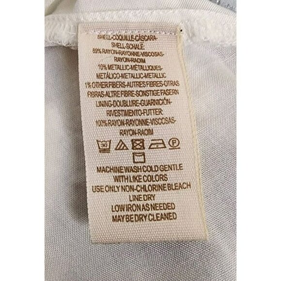 Free People Barcelona Plaid Mini Dress Women Sz Small Metallic Shimmer Ivory - Picture 6 of 7